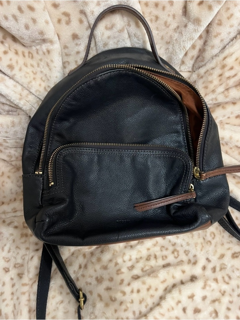 Fossil Mini Leather Backpack